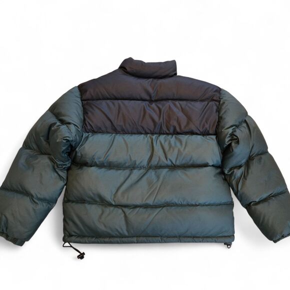 Vintage Eddie Bauer Ebtek Goose Down Puffer Coat Mens M Jacket Green Black 90s - Picture 3 of 12